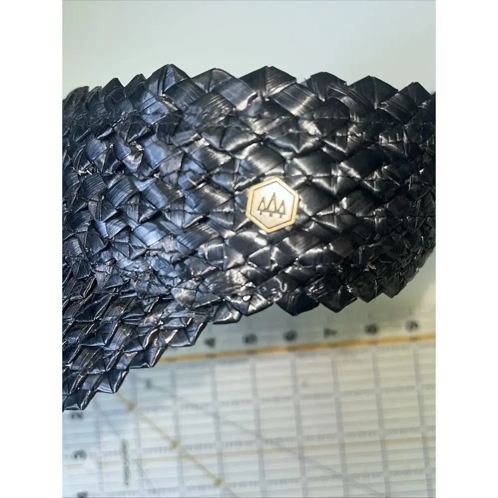 Hemlock Hat Co. Capri Visor (Onyx) Hand-woven elastic strap closure